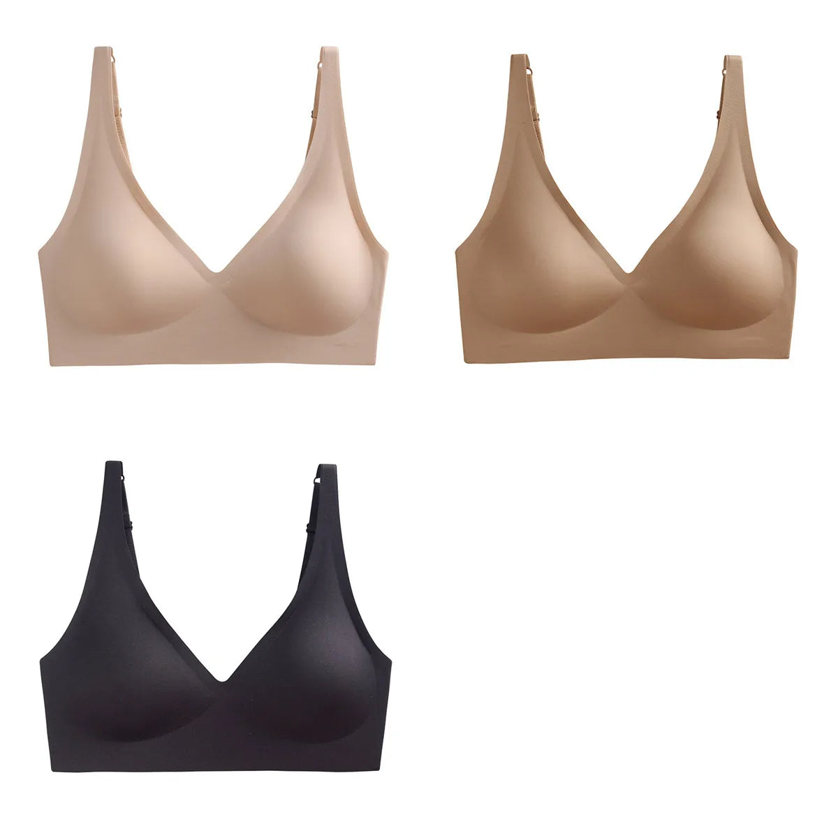 3Pcs/Set Seamless Bras Wire Free Brassiere Women Underwear Female Sexy Lingerie Plunge Underwear & Sleepwears Intimates
