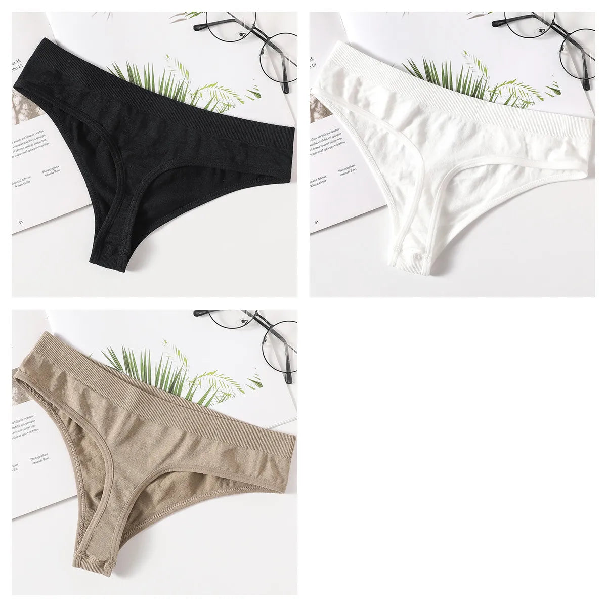 3Pcs/Set Thongs Women&