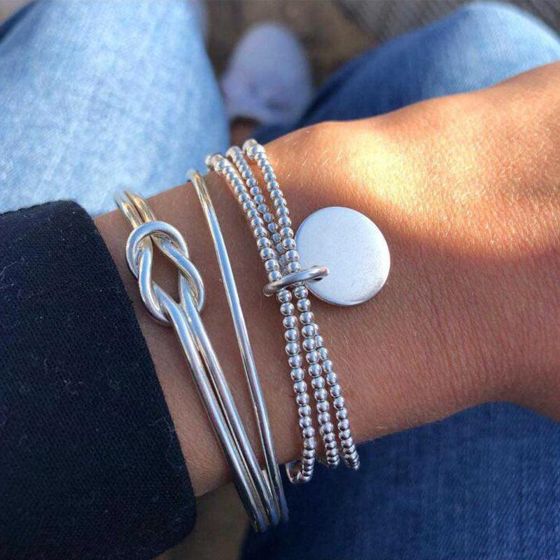 Luxury Modern Gold Crystal Elegant Woman and Lady Brecelets in Sets of 5Pcs/sett for Women Punk Boho Beach Bangle Jewelry Gift
