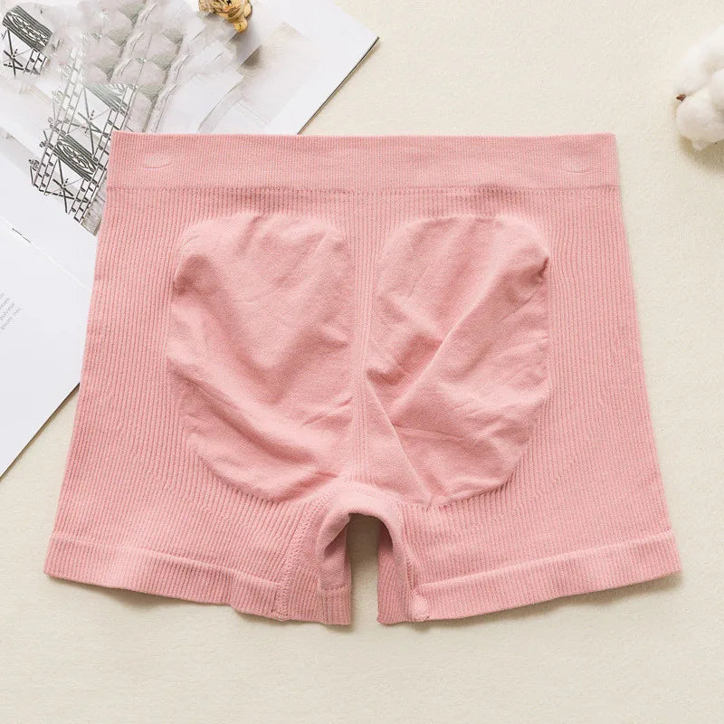1PC Seamless Panties Women BoyShorts Push-Up Hip Design Cotton Gusset Women&