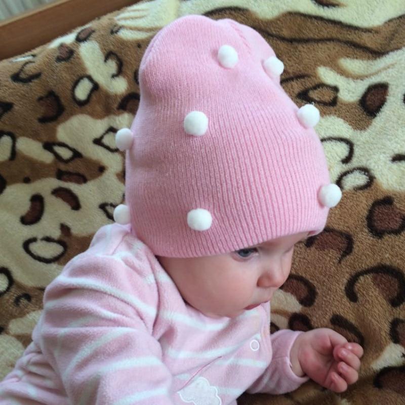Baby Girl Boy Winter Spring Autumn Soft Warm Knit Caps for Babies