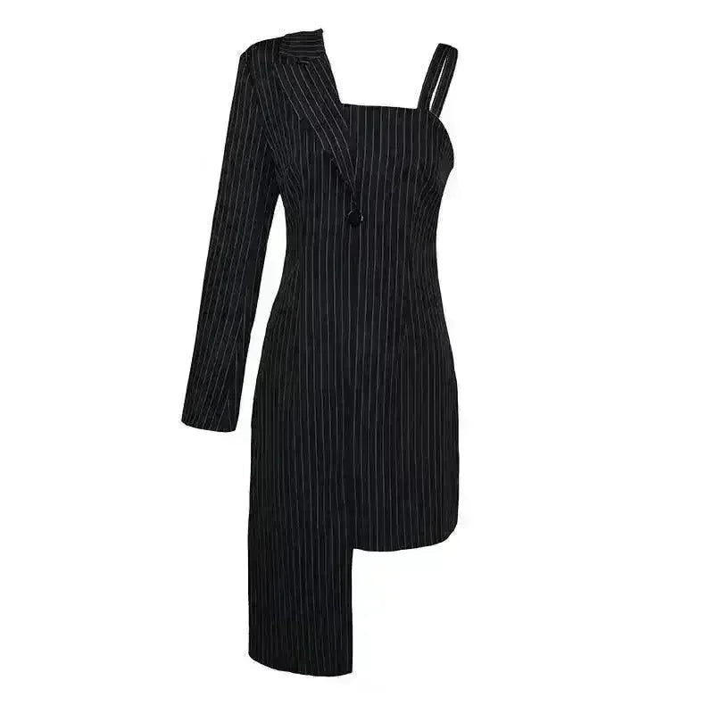 Juliette Pinstripe Blazer Dress