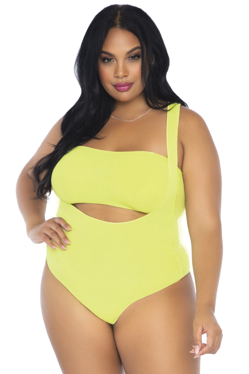 Plus Size Bandeau Top and Bodysuit Set