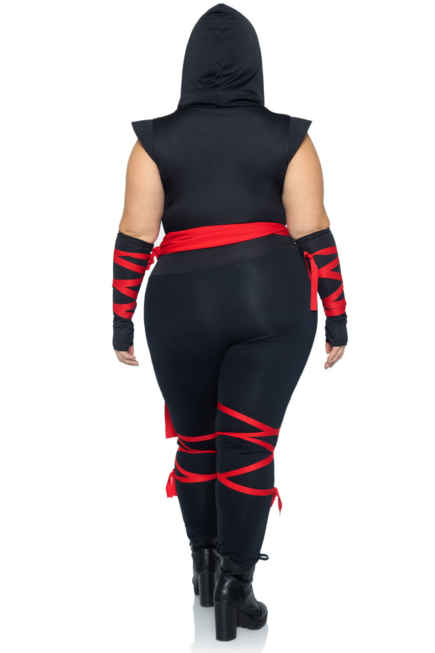 Plus Size Deadly Ninja Costume with Face Mask