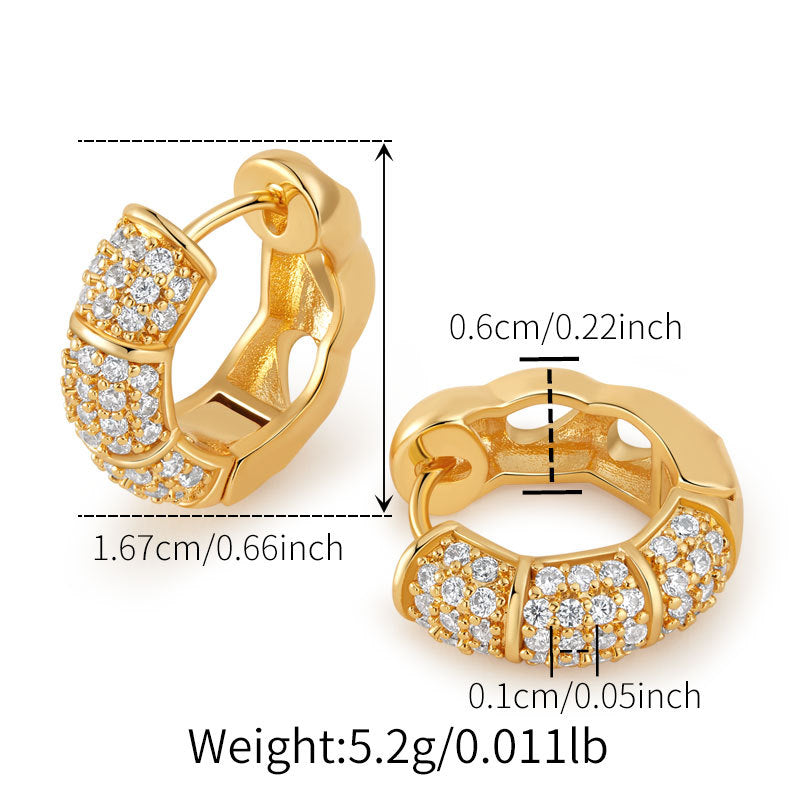 Vintage Zircon Ear Cuff Earring