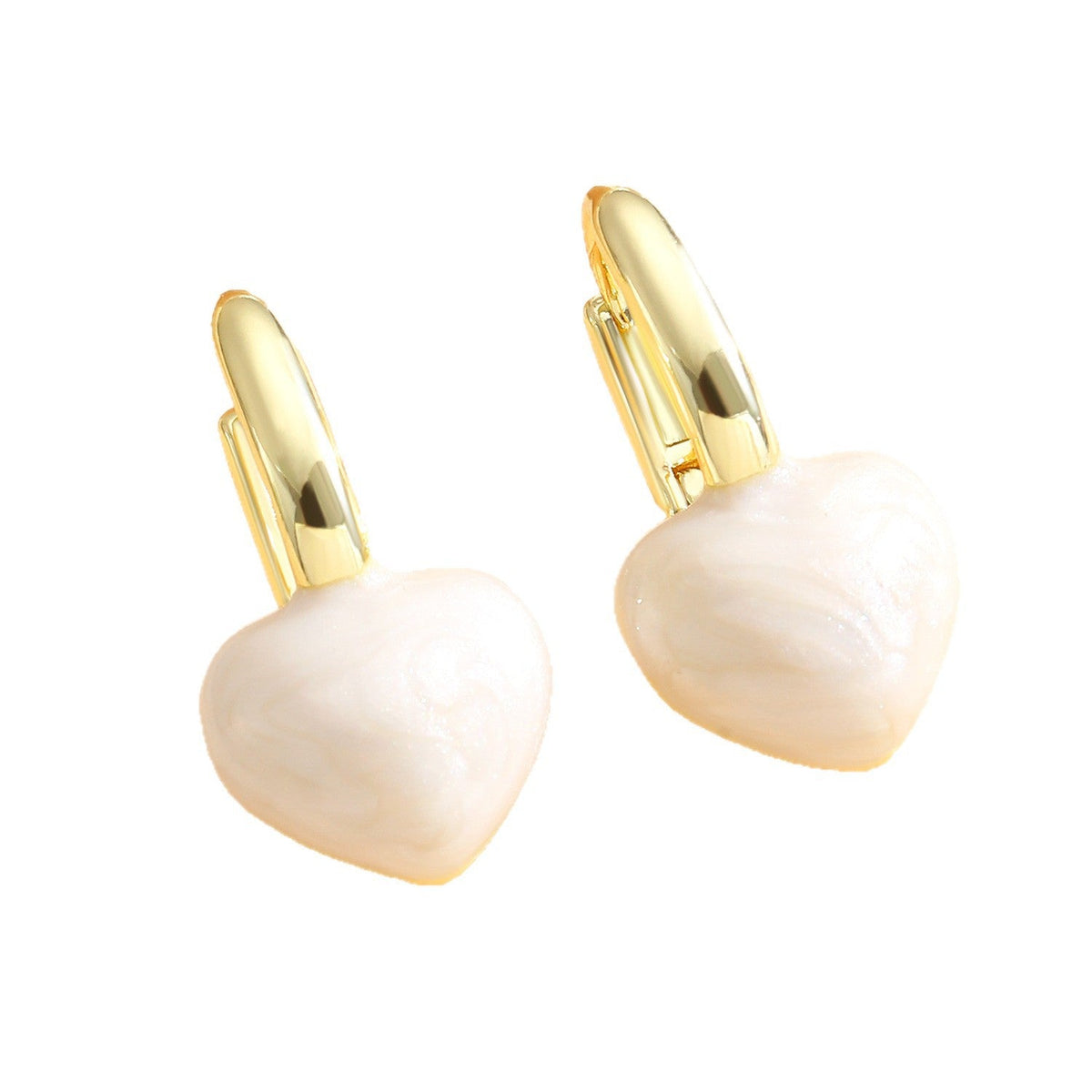 Elegant Heart Buckle Earrings Minimalist Niche Design