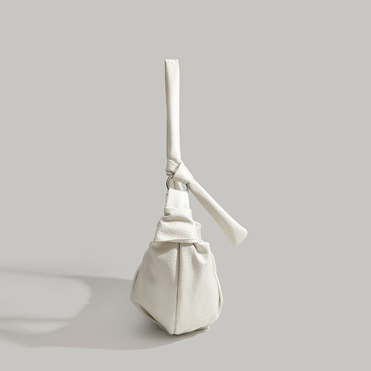 Folded dumpling bag, retro casual versatile hobo bag, design portable hobo bag small, small shoulder bag