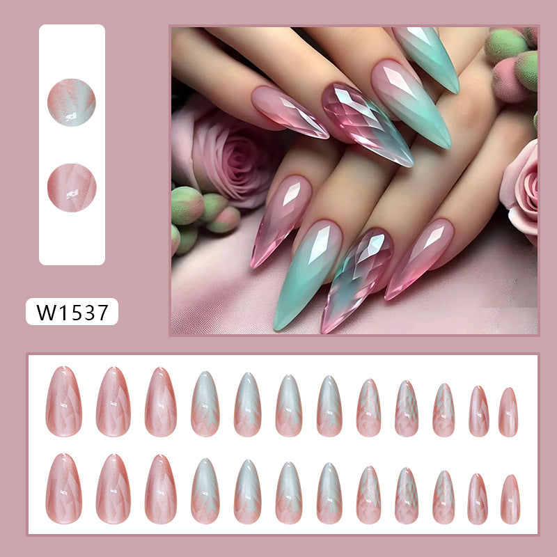 0977- Printed press on nails fake nails removable