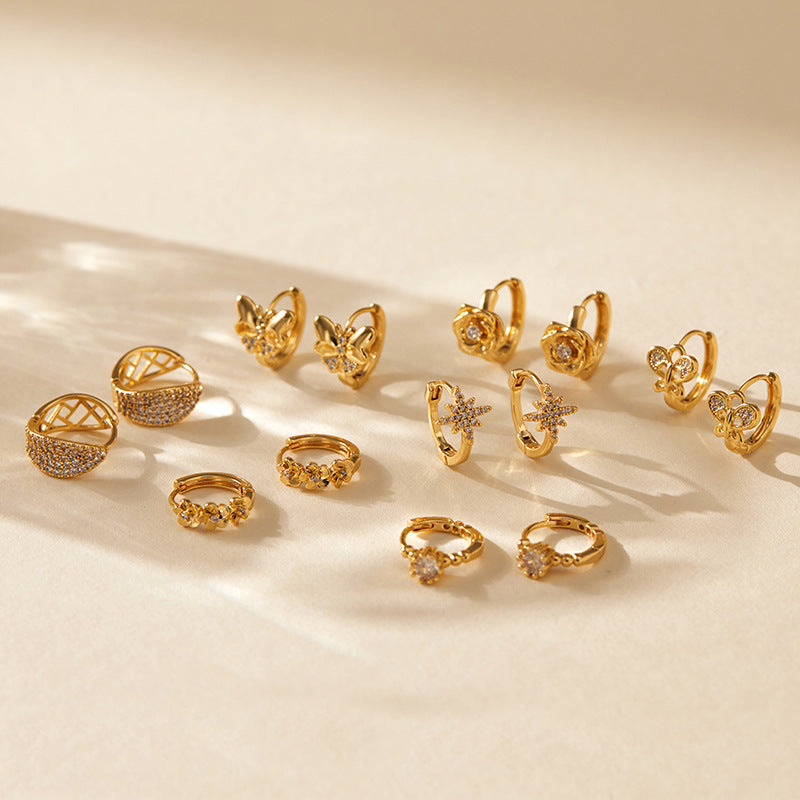 Vintage Zircon Ear Cuff Earring