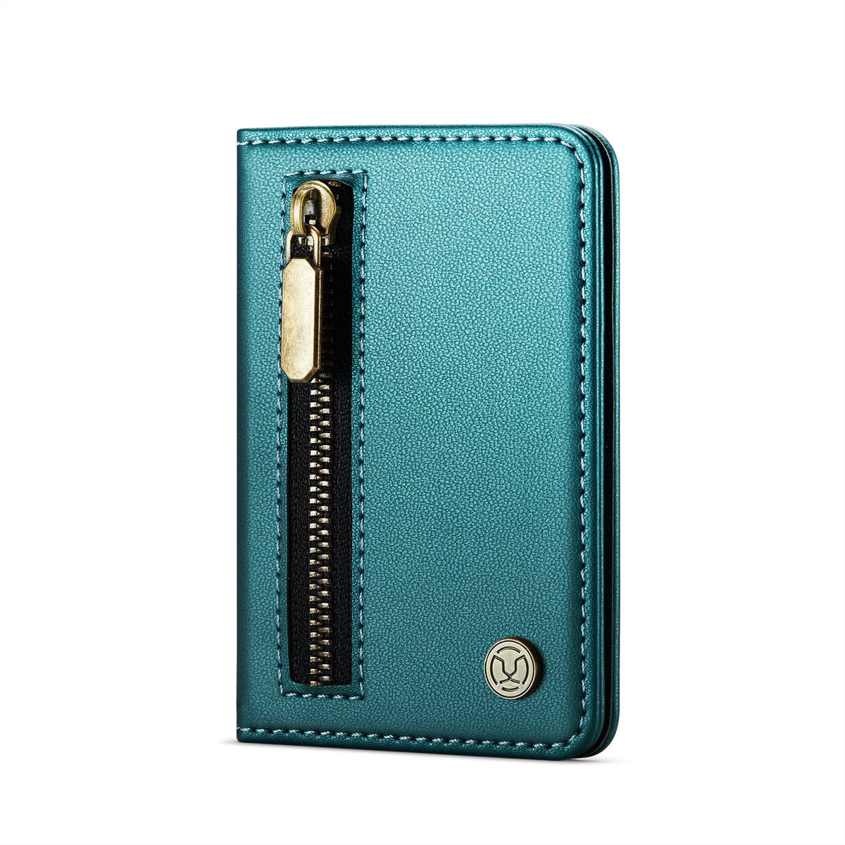 Magsafe ring magnetic card case for iPhone17 card anti-theft brush 16/15/14/13 zipper change bag Wallet Magnetic Card Holder RFID Blocking, PU Leather Minimalist Phone Wallet Compatible with MagSafe Phones