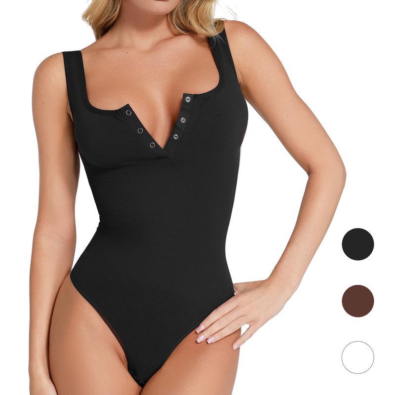 Shape Button onesie Women&