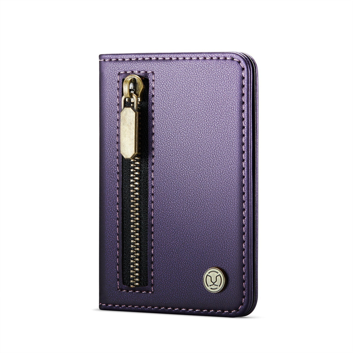 Magsafe ring magnetic card case for iPhone17 card anti-theft brush 16/15/14/13 zipper change bag Wallet Magnetic Card Holder RFID Blocking, PU Leather Minimalist Phone Wallet Compatible with MagSafe Phones