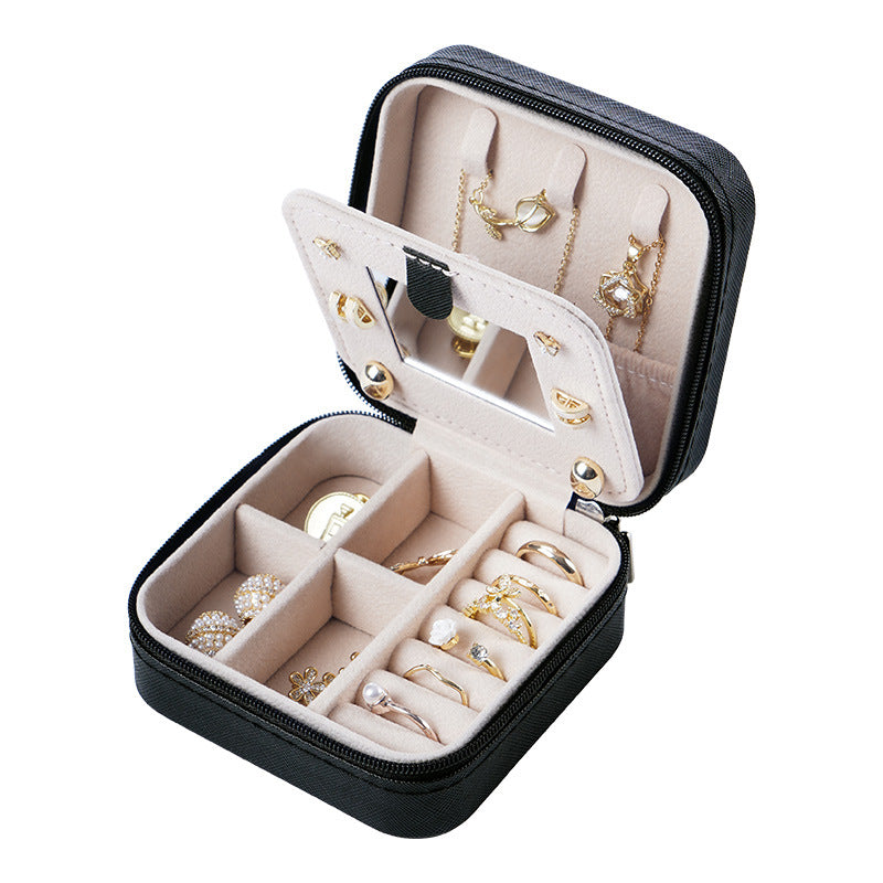Mirror jewelry storage box for women