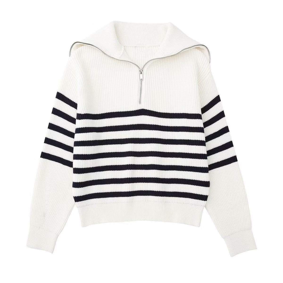 Casual All-match Open Collar Wool Sweater