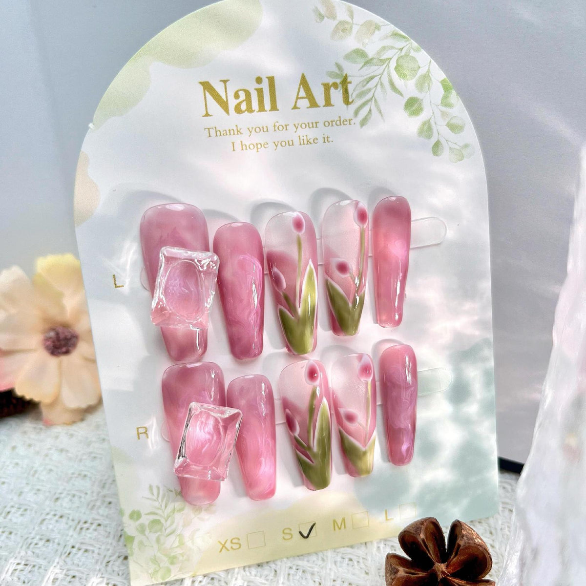 1032- Handmade press on nails fake nails removable