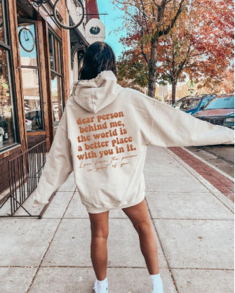 Drop-shoulder Sleeve Rib Hooded Sweater
