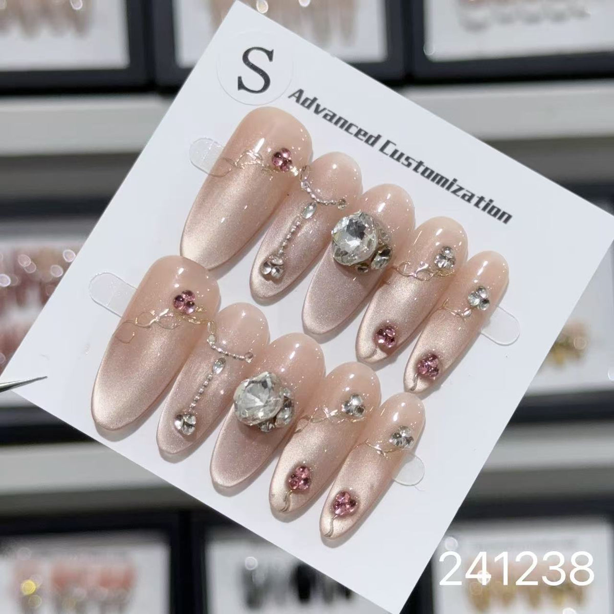 1029- Handmade press on nails fake nails removable