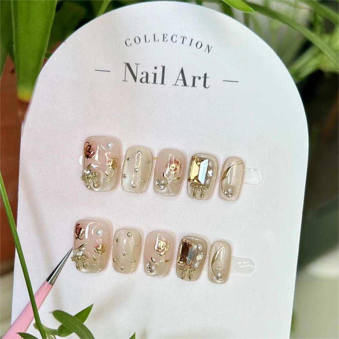 0953- Handmade press on nails fake nails removable
