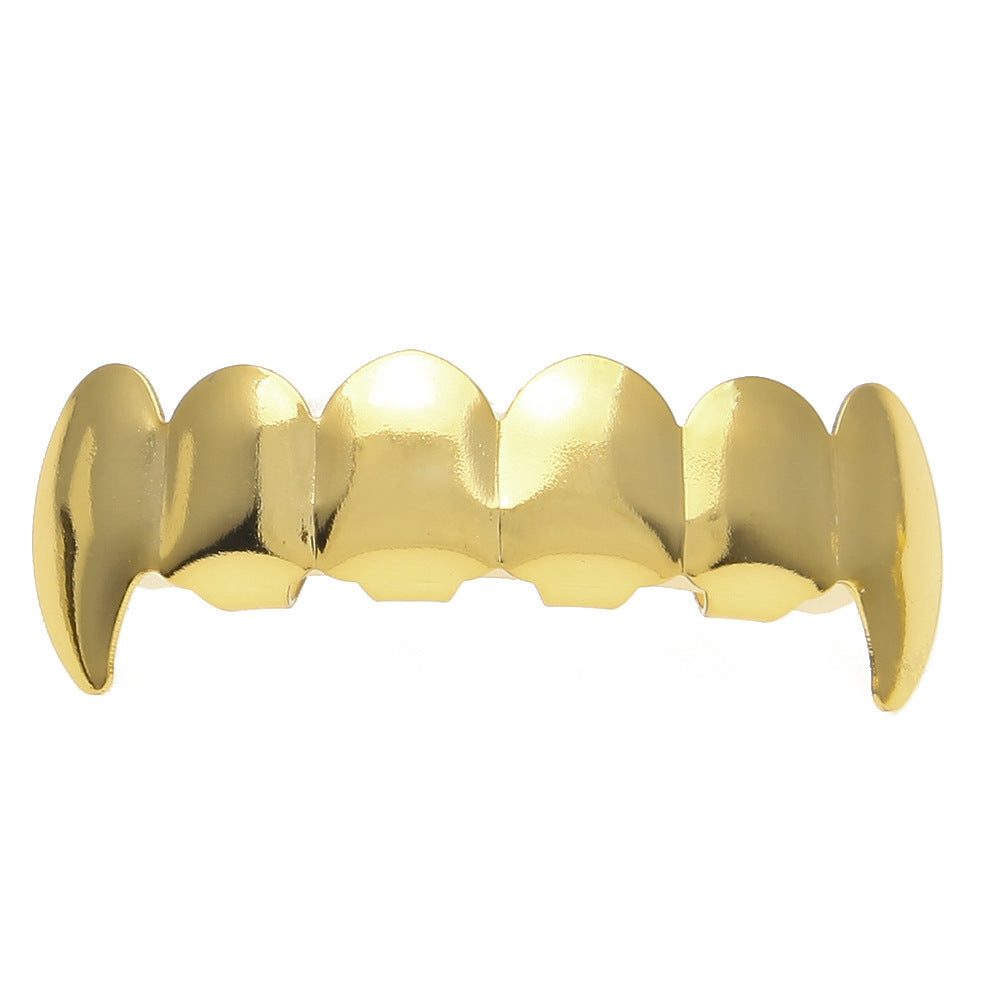 Hip-hop polished braces with gold electroplating