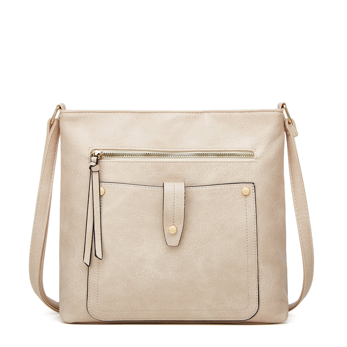Small crossbody bag, stylish simple splicing shoulder bag, multi-functional portable bag
