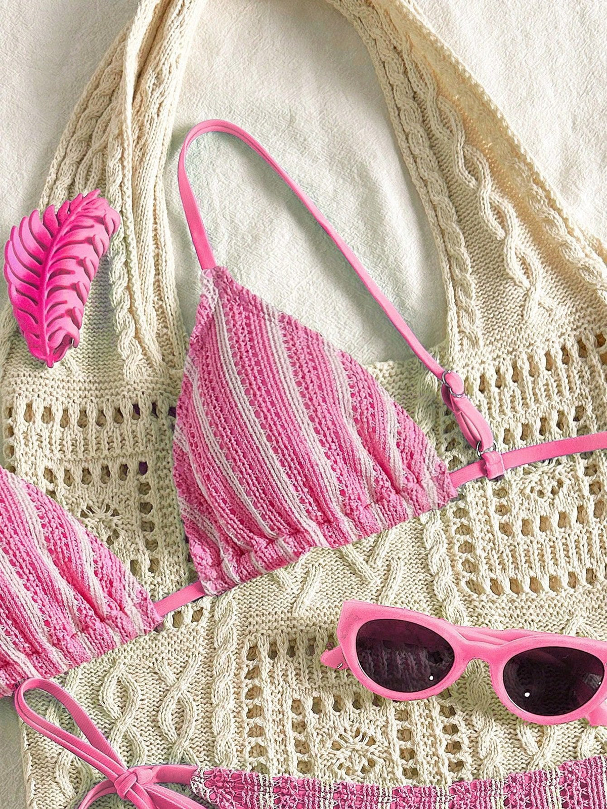Bikini Set Special Multi color Double Strap Swimsuit Women&