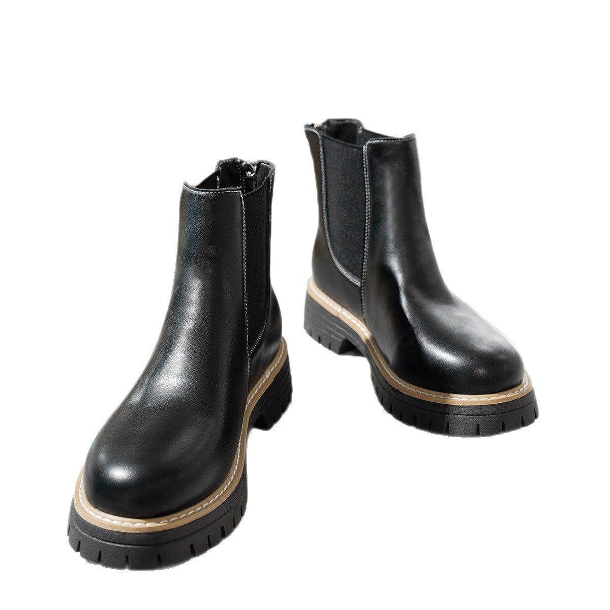 Platform Elastic Ankle Boots