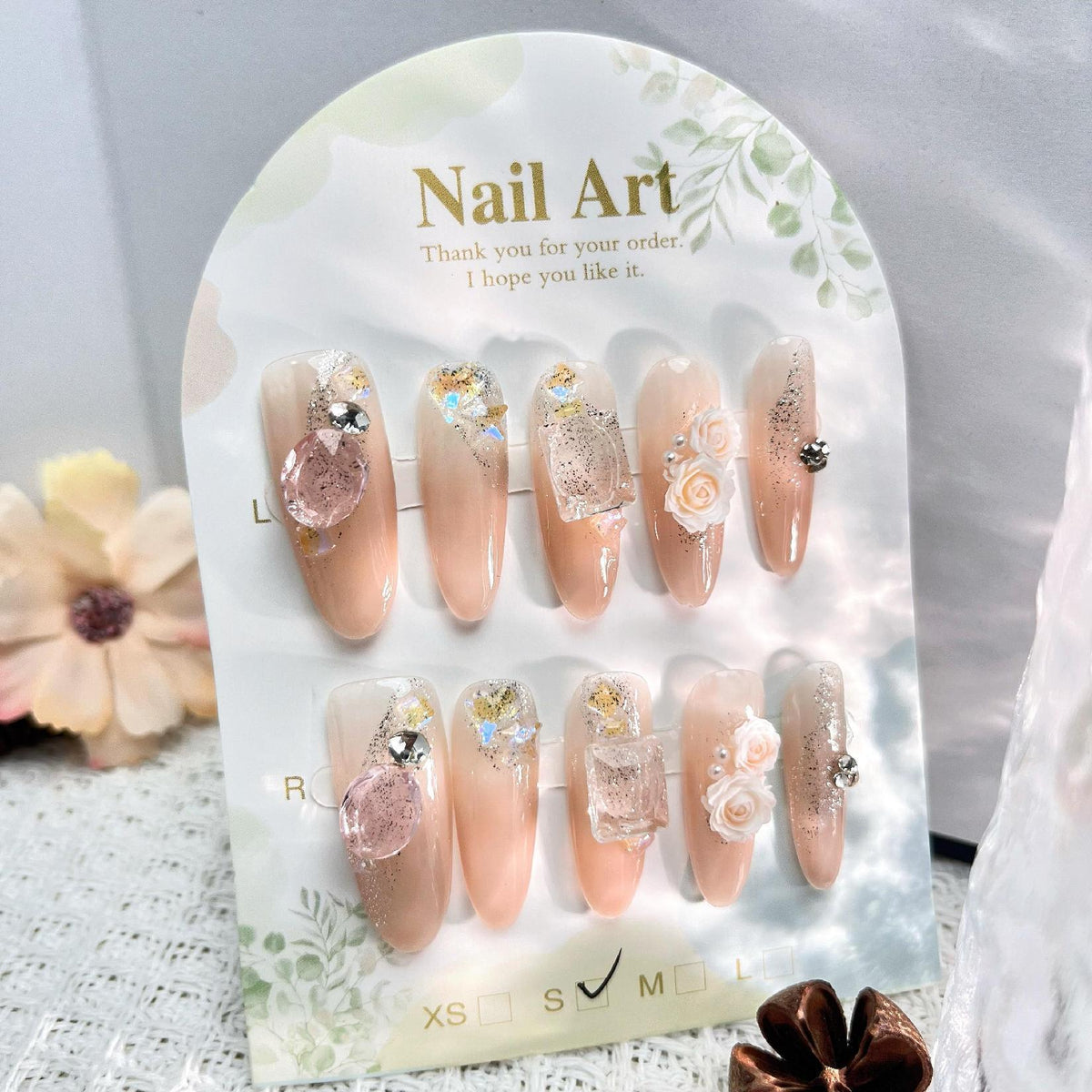 0954- Handmade press on nails fake nails removable