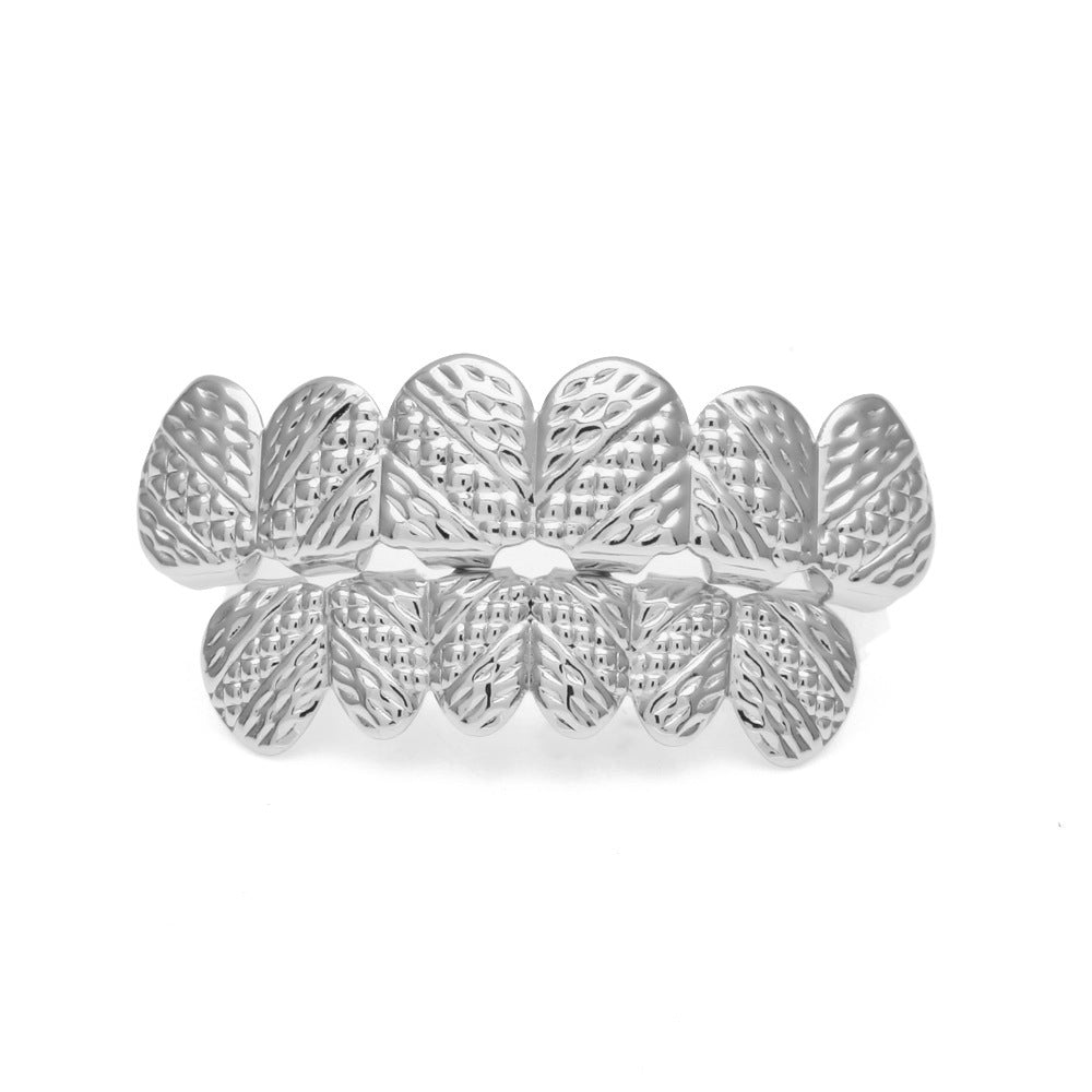 Hip-hop polished braces with gold electroplating