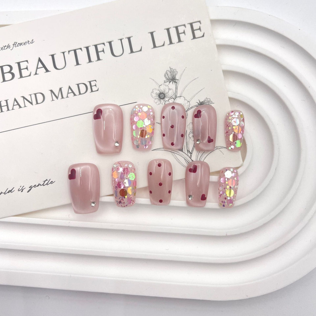 0943- Handmade press on nails fake nails removable