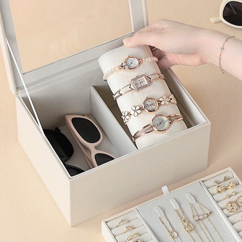 PU leather European style cosmetic case