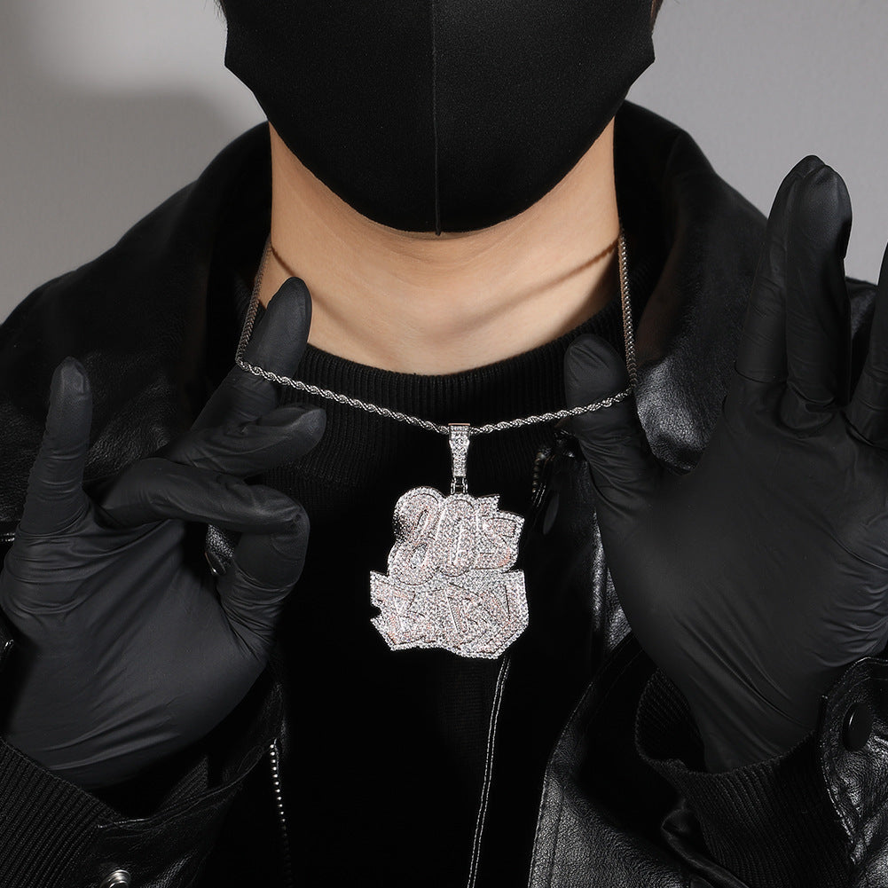 80Sbaby hip-hop diamond necklace