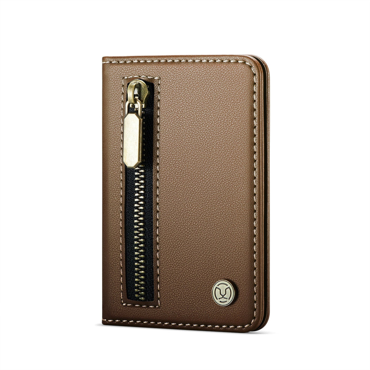 Magsafe ring magnetic card case for iPhone17 card anti-theft brush 16/15/14/13 zipper change bag Wallet Magnetic Card Holder RFID Blocking, PU Leather Minimalist Phone Wallet Compatible with MagSafe Phones