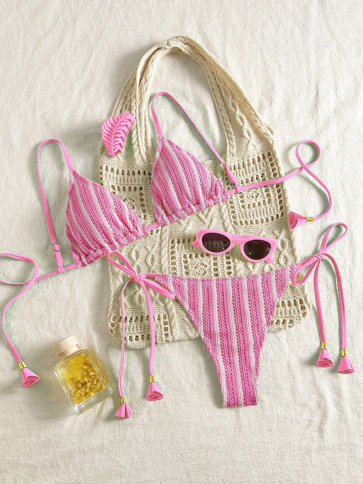Bikini Set Special Multi color Double Strap Swimsuit Women&