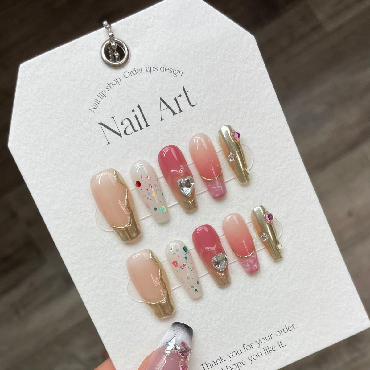 0938- Handmade press on nails fake nails removable