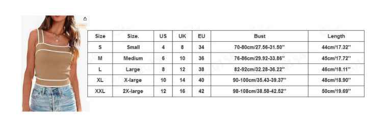 Small suspender vest, sexy inside and outside, sleeveless bottom color matching top for women