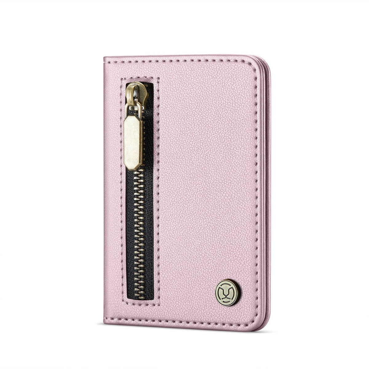 Magsafe ring magnetic card case for iPhone17 card anti-theft brush 16/15/14/13 zipper change bag Wallet Magnetic Card Holder RFID Blocking, PU Leather Minimalist Phone Wallet Compatible with MagSafe Phones