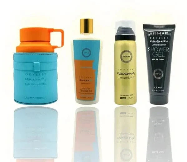 Armaf Odyssey Mandarin Sky 4-Piece Set For Men 3.4oz EDP Spray