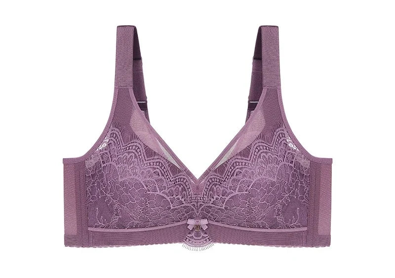 French Lace Minimizer Bra for Women U-Back Side Support Top Up Bra Anti-Sag Sexy Shapewear Underwear New Autumn OWD6017
