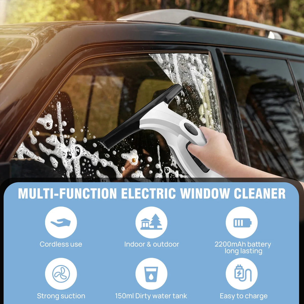 Rechargeable Cordless Window Vac Cleaner
