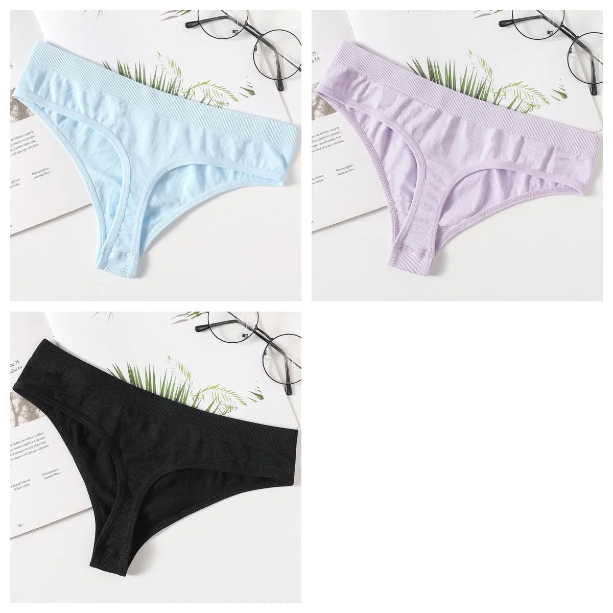 3Pcs/Set Thongs Women&