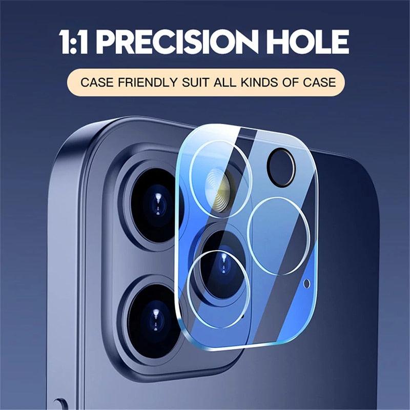 4Pc Camera Lens Protector For iPhone 14 13 12 Pro Max Full Cover Tempered Glass For iPhone 13 12 Mini Camera Protector Lens Film Camera Protective Glass For iphone