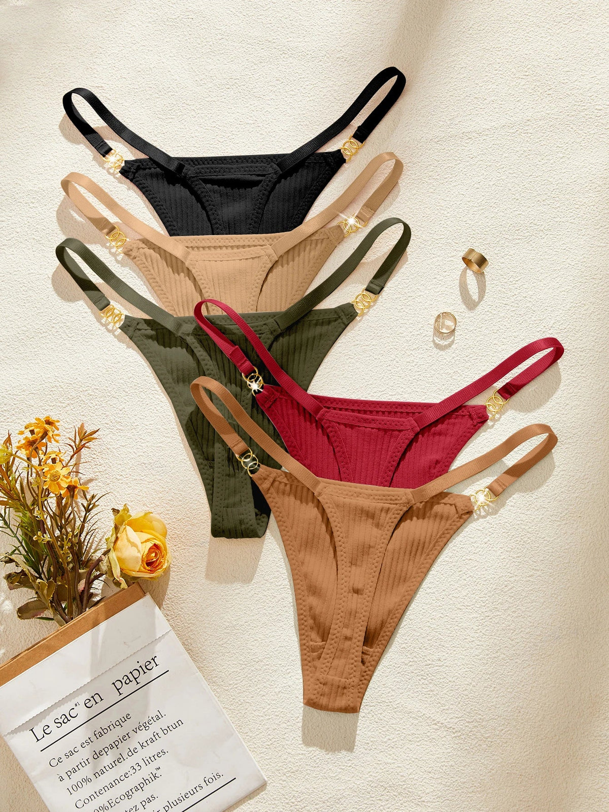 5PCS/Set Solid Women&