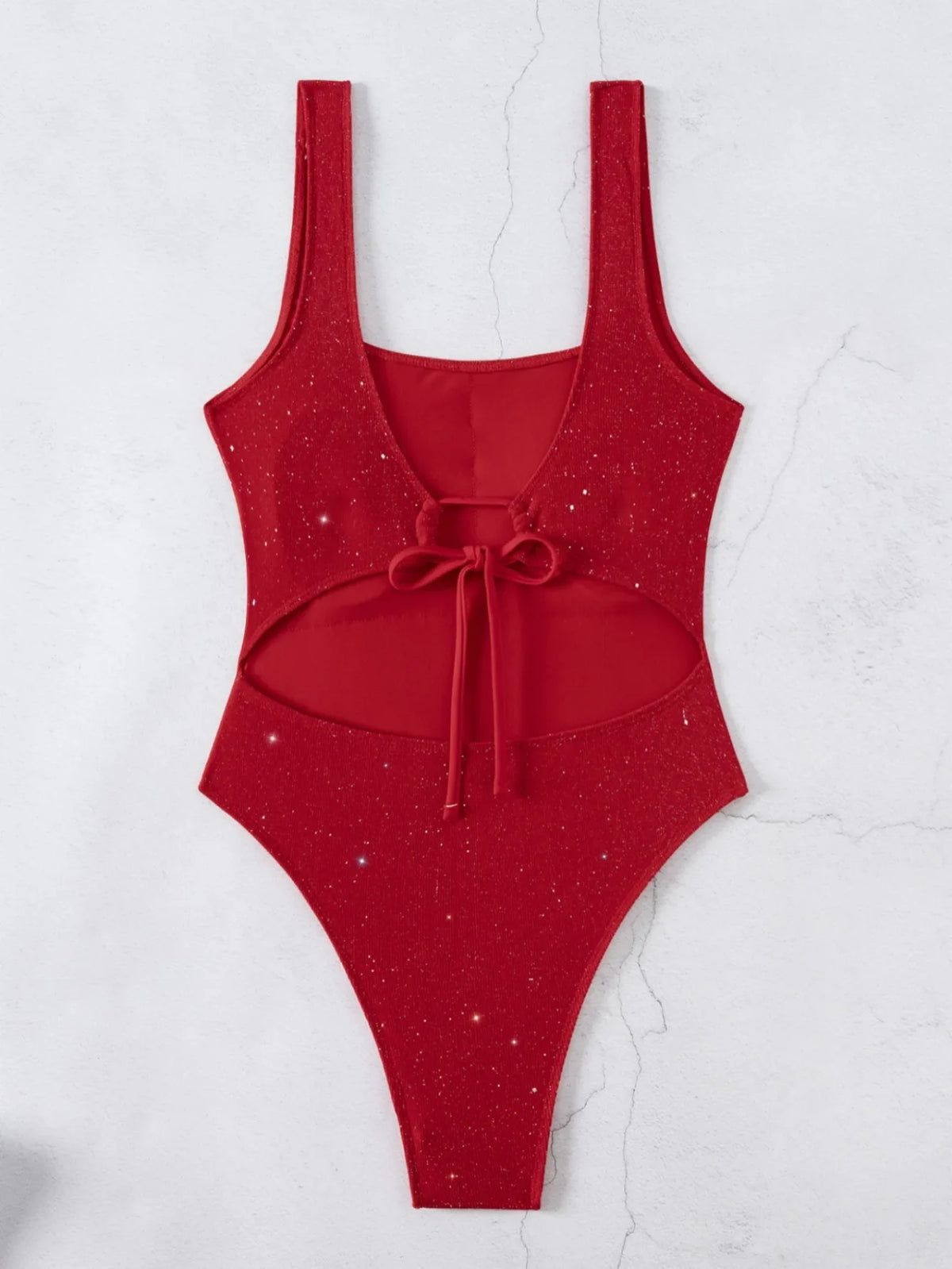 DEKA Summer Solid Sexy Backless Shiny Swimsuit Women One Piece Swimwear Beach Wear Slimming Bathing Suit