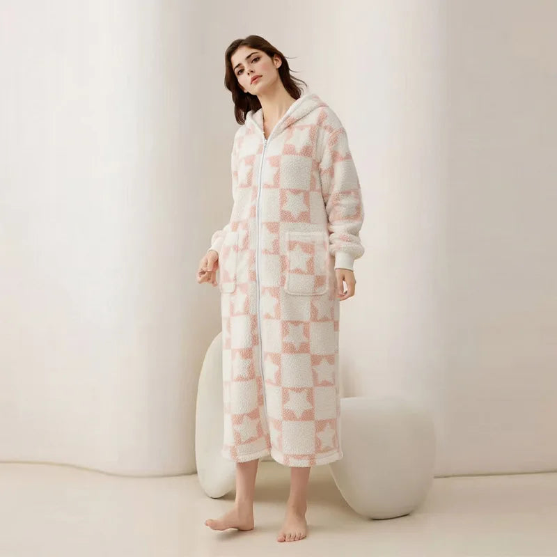 Winter Thick Warm Nightwear Women&