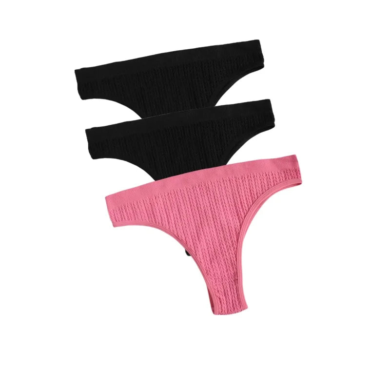 3Pcs/Set Seamless Panties Women Low Waist Briefs Soft Underwear Solid Color Sexy Lingerie Female Underpants Stretch Panty