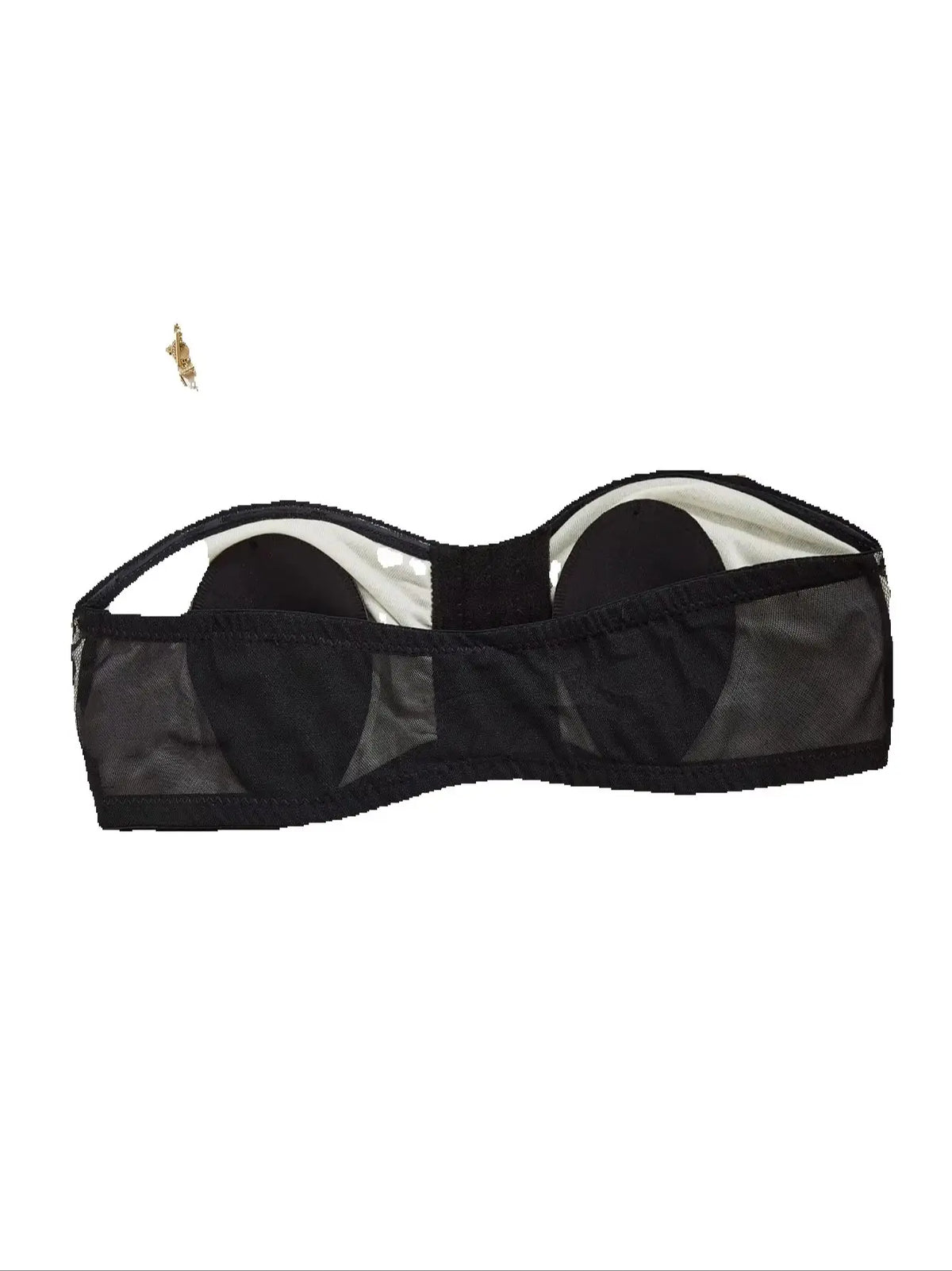 Summer Strapless Lace Bandeau Bra for Women Front Closure No Slip Bralette Padded Wireless Push Up Bra Demi Cup