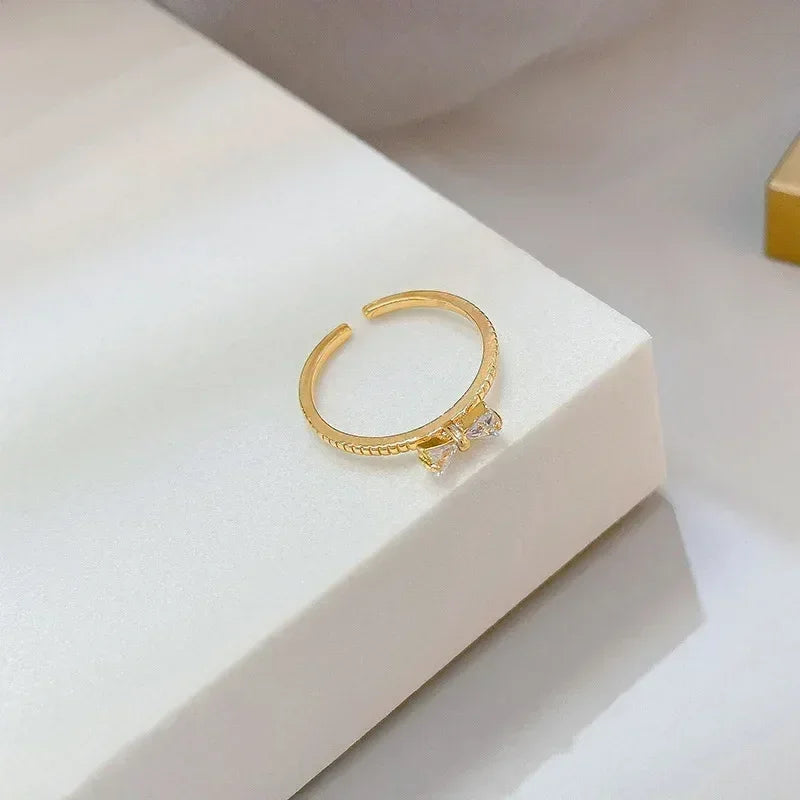 Hot 925 Sterling Silver Ring AAA Zircon Adjustable Simplicity Fashion Exquisite Women Jewelry Accessories Wedding Party Gift