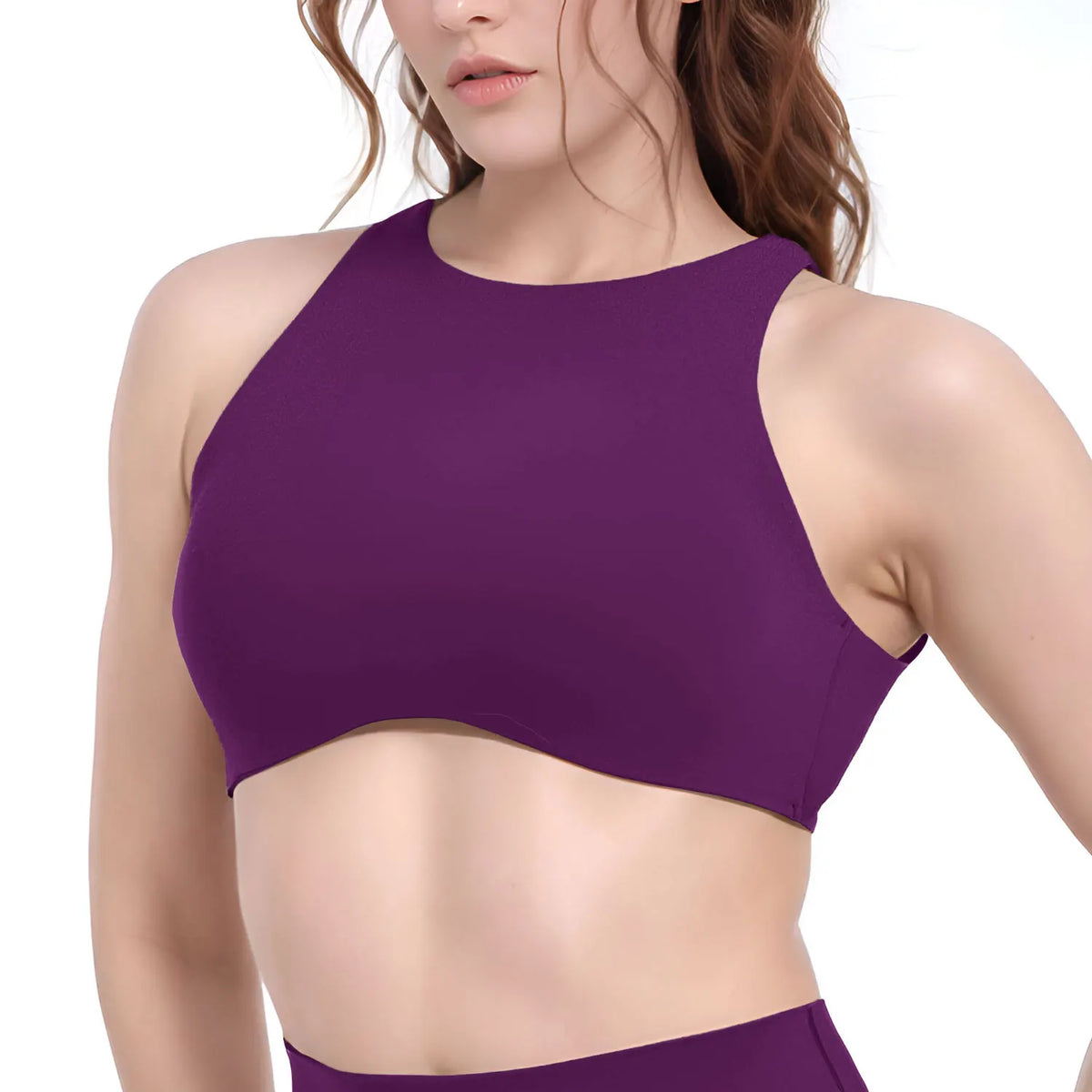 NCLAGEN Softmotion High Neck Sports Bra Push-up High Suport Gym Tank Top Fitness Pilates Running Sports Underwear Workout Yoga