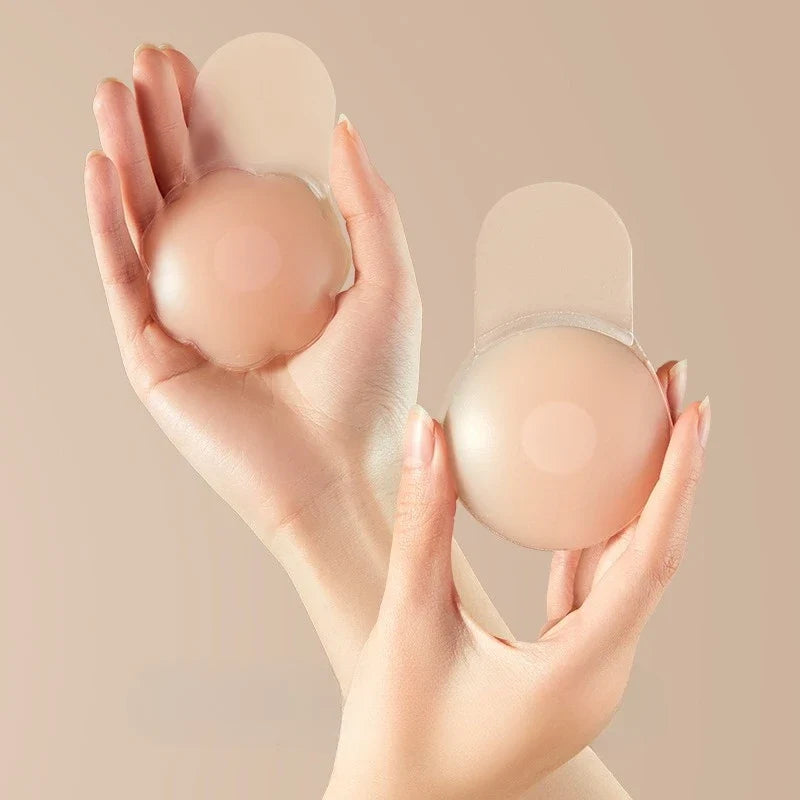10 Pair 6.5CM Silicone Nipple Covers Adhesive Bra Stickers Invisible Lift Up Chest Pads Reusable Breast Petals for Women