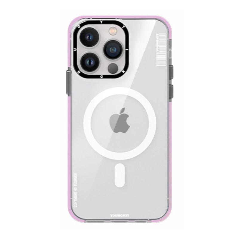Cover Iphone 13 14 Pro Max Case Trend Magnetic Wireless Charging Cell Phone Iphone Anti-drop Case Smartphone Magnetic Case Designed For Iphone